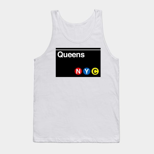 Queens Subway Sign Tank Top by PopCultureShirts